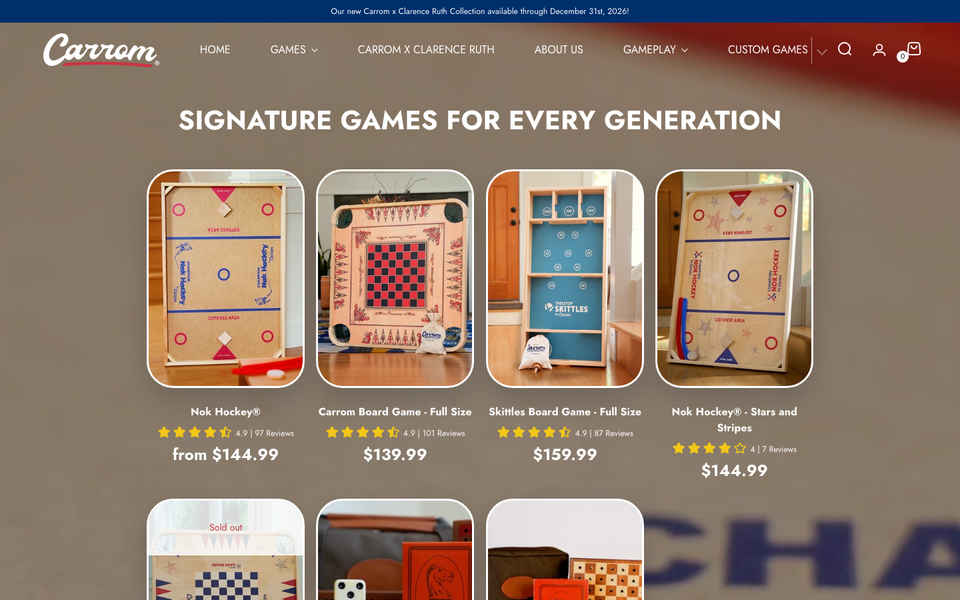 Carrom webstore
