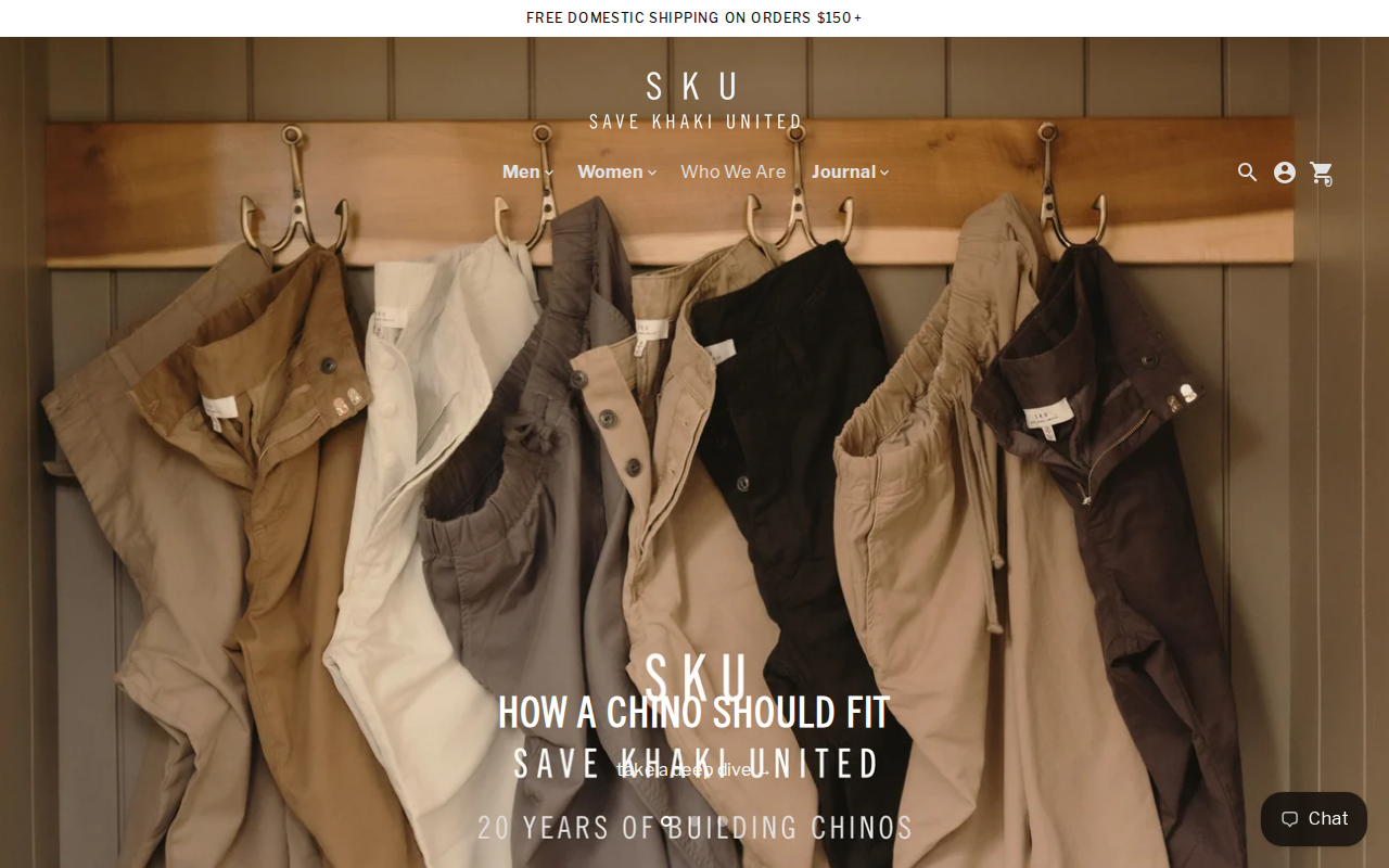 Save Khaki United webstore